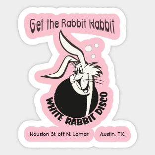 White Rabbit Disco Sticker